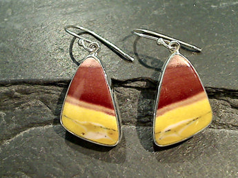 Mookaite Jasper, Sterling Silver Earrings