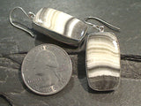 Zebra Calcite, Sterling Silver Earrings