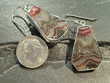 Crazy Lace Agate, Sterling Silver Earrings