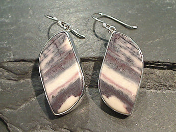 Porcelain Jasper, Sterling Silver Earrings