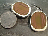 Imperial Jasper, Sterling Silver Large Earrings