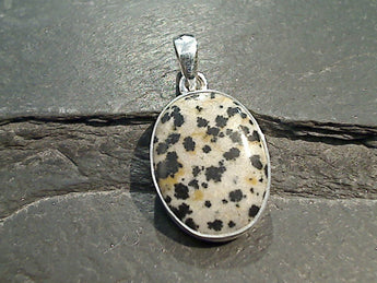 Dalmatian Jasper, Sterling Silver Pendant