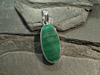 Malachite, Sterling Silver Pendant