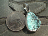 Rough Turquoise, Sterling Silver Pendant