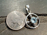 Blue Topaz, Sterling Silver Pendant