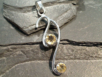 Citrine, Sterling Silver Pendant