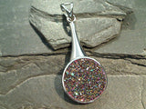 Druzy Quartz, Sterling Silver Pendant