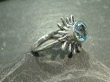 Size 10 Blue Topaz, Sterling Silver Ring