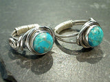 Size 8 Turquoise, Sterling Silver Ring