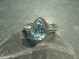 Size 8 Blue Topaz, Sterling Silver Ring