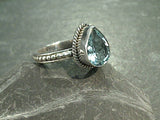 Size 8 Blue Topaz, Sterling Silver Ring