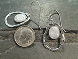 Druzy Quartz, Sterling Silver Earrings