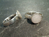 Size 10 Druzy Quartz, Sterling Silver Ring