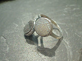 Size 11 Druzy Quartz, Sterling Silver Ring