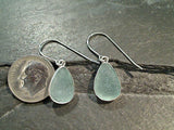 Sea Glass, Sterling Silver Earrings