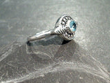 Size 6 Blue Topaz, Sterling Silver Ring