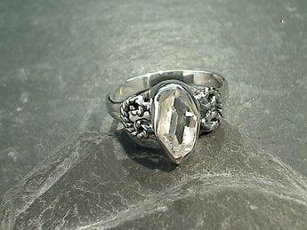 Size 10 Herkimer Diamond, Sterling Silver Ring