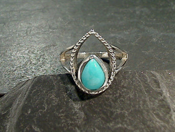 Size 6 Mexican Turquoise, Sterling Silver Ring