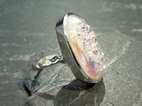 Size 8 Druzy Quartz, Sterling Silver Ring