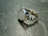 Size 8 Druzy Quartz, Sterling Silver Ring