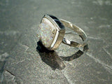 Size 8 Druzy Quartz, Sterling Silver Ring