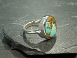 Size 8.5 Turquoise, Sterling Silver Ring