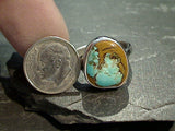 Size 8.5 Turquoise, Sterling Silver Ring