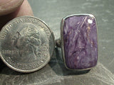 Size 7.25 Charoite, Sterling Silver Ring