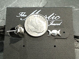 Sterling Silver Moon Phases Stud Earrings