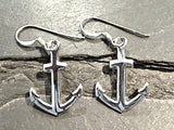 Sterling Silver Anchor Earrings