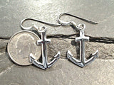 Sterling Silver Anchor Earrings