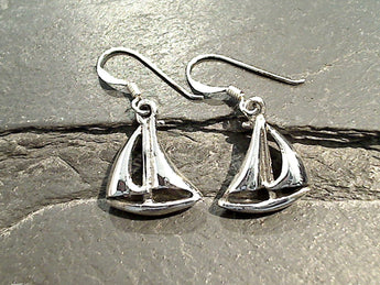 Sterling Silver Sailboat Earrings