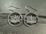 Sterling Silver Lotus Earrings