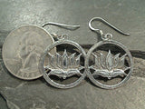 Sterling Silver Lotus Earrings