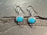 Turquoise, Sterling Silver Earrings