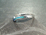 Size 9.5 Lab Created Opal, Sterling Silver Ring