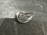 Size 5.75 Sterling Silver Sea Turtle Wave Ring