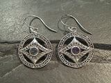 Mystic Topaz, Sterling Silver Evil Eye Earrings