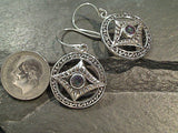 Mystic Topaz, Sterling Silver Evil Eye Earrings