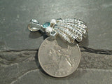 Blue Topaz, Pearl, Sterling Silver Pendant