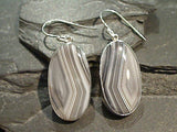 Botawana Agate, Sterling Silver Earrings