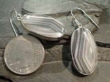 Botawana Agate, Sterling Silver Earrings