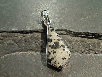 Dalmatian Jasper, Sterling Silver Small Pendant