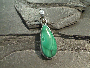 Malachite, Sterling Silver Pendant