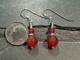 Carnelian, Sterling Silver Earrings