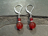 Carnelian, Sterling Silver Earrings