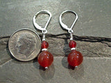 Carnelian, Sterling Silver Earrings