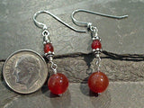 Carnelian, Sterling Silver Earrings