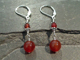 Carnelian, Sterling Silver Earrings