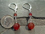 Carnelian, Sterling Silver Earrings